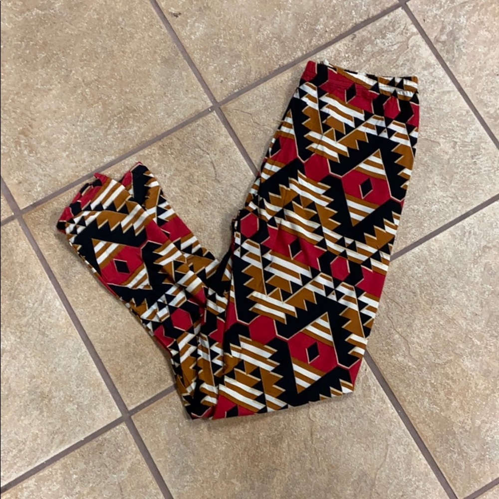 Aztec Printed Soft Brushed Leggings